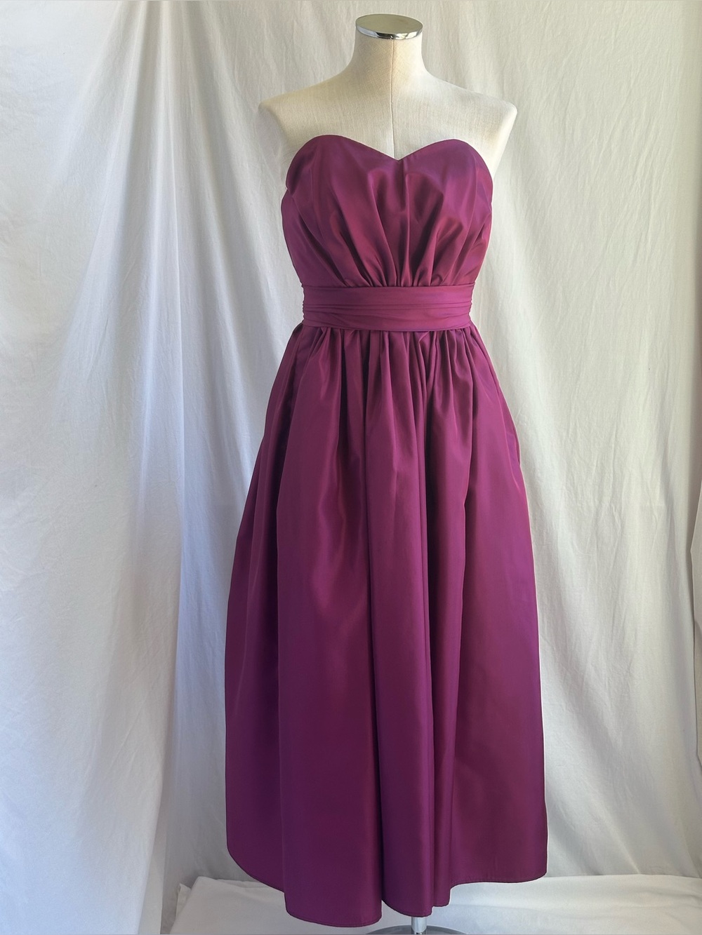 Vintage Alyce Paris Taffeta Strapless Sweetheart Dress | Size Small